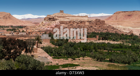 AIT Ben Haddou, in der Nähe von Ouarzazate, Marokko - historisches Dorf, Fort, legen Casbah und Film. UNESCO-Weltkulturerbe. Stockfoto