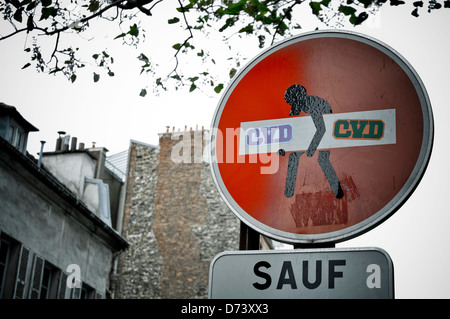 Graffiti street-Art-Kunst in Paris Stockfoto