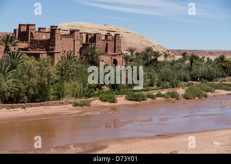 AIT Ben Haddou, in der Nähe von Ouarzazate, Marokko - historisches Dorf, Fort, legen Casbah und Film. UNESCO-Weltkulturerbe. Stockfoto