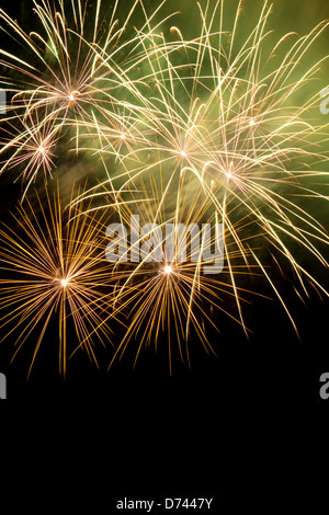 Feuerwerk am Nachthimmel Stockfoto