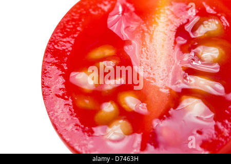 Nahaufnahme von Trauben- oder Cherry Tomaten. Stockfoto