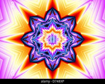 Kaleidoskop-Stern-Design Stockfoto