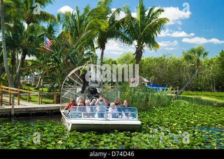 Luft-Bootsfahrt durch die Everglades National Park, Florida, USA Stockfoto