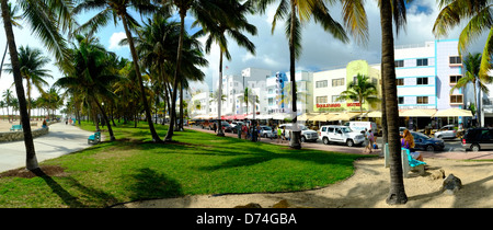 Art-Déco-Hotels, Ocean Drive, Miami Beach, Miami, Florida Stockfoto