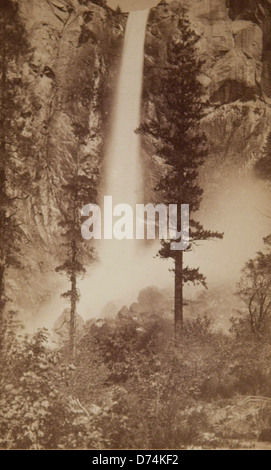 Dieses Foto zeigt die Bridal Veil Falls, ein beliebtes Naturdenkmal, das für seine beeindruckende Schönheit bekannt ist. Die in den USA gelegenen Wasserfälle sind ein beliebtes Motiv für Fotografen, die die malerische Landschaft einfangen. Stockfoto