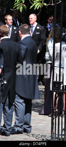 Mike Tindall der Hochzeit von Zara Phillips und Mike Tindall im Canongate Kirk Edinburgh, Schottland - 30.07.11 Stockfoto