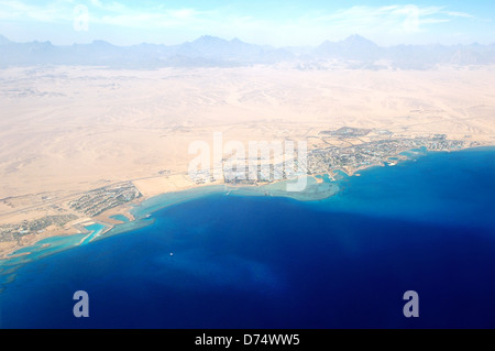 Aerophotography Hurghada, Rotes Meer, Ägypten, Afrika Stockfoto