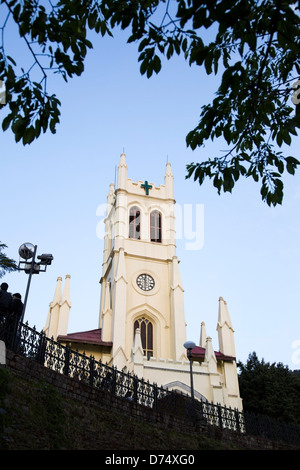 Niedrigen Winkel Blick auf die Christus-Kirche in Shimla, Himachal Pradesh, Indien Stockfoto