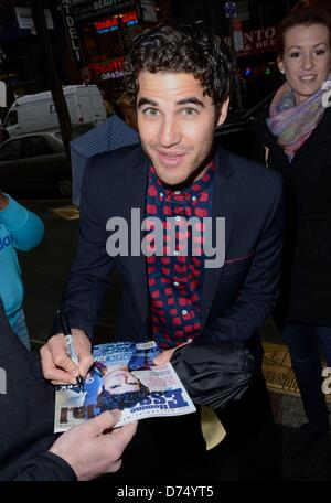 New York, NY, USA. 29. April 2013. Darren Criss, bei NBC heute Show in New York.  Foto von: Derek Sturm/Everett Collection/Alamy Live-Nachrichten Stockfoto