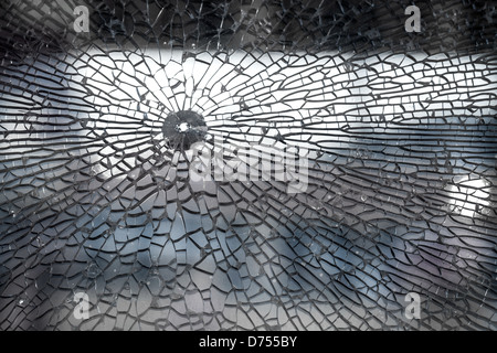 Zerbrochenes Glas Closeup Hintergrundtextur Stockfoto