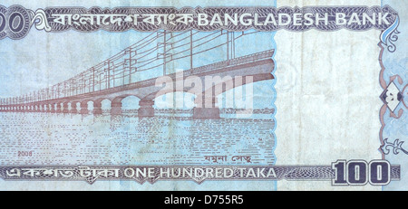 Bangladesch 100 One hundert Taka Banknote Stockfoto