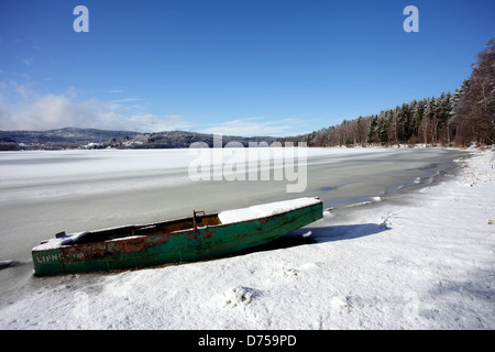 Lippen, der Tschechischen Republik, die gefrorenen Lipno Stockfoto