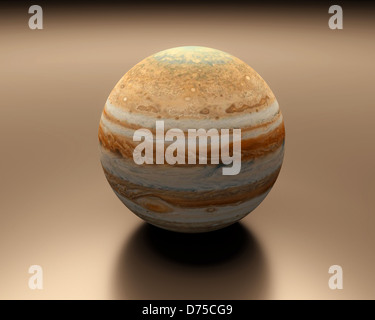 Eine gerenderte Darstellung des Gasriesen Planeten Jupiter. Stockfoto