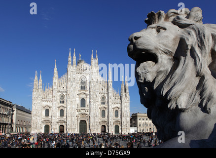 Piazza Duomo und der Kathedrale, Mailand, Italien Stockfoto