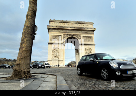 Arc de Triomphe und der Place Charles De Gaulle Paris Frankreich Stockfoto