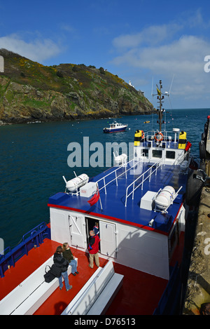 Fähre Insel Sark in Maseline Hafen, größere Sark, Sark, Vogtei Guernsey, Channel Islands Stockfoto