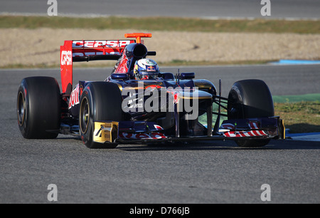 Daniel RICCIARDO, AUS, Team Toro Rosso F1 - Formel Eins - Testlauf - Jerez Jerez, Spanien - 07.02.12 Stockfoto
