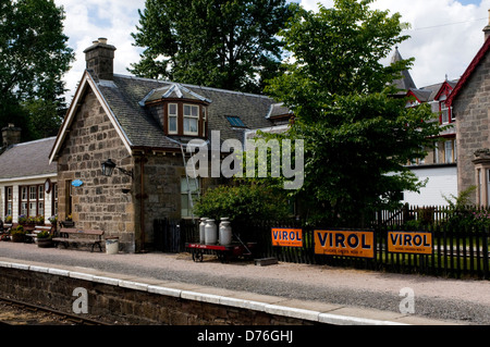 Das Boot des Garten-Station, Strathspey Dampfeisenbahn, Hochland, Schottland Stockfoto