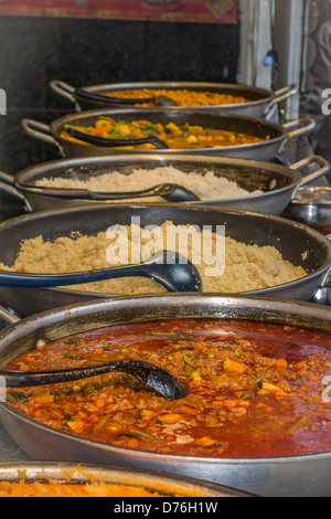 Streetfood Curry Gerichte Stockfoto