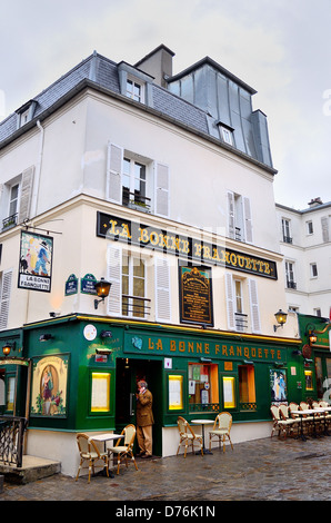 La Bonne Franquette Restaurant in Montmartre Paris Stockfoto