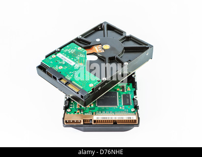 SATA und IDE Festplatte Stockfoto