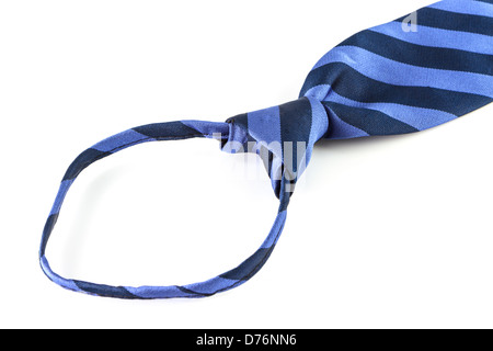 Kreis der blauen Krawatten auf weißem Hintergrund Stockfoto