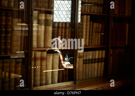 Innenansicht der John Rylands Library in Manchester. Stockfoto