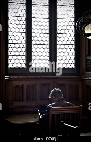 Innenansicht der John Rylands Library in Manchester. Stockfoto