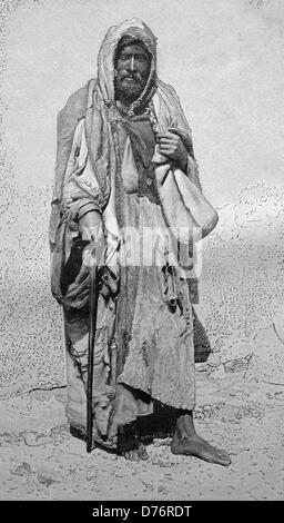 Algerische Wüstenbewohner, Algerien, Holzschnitt um 1871 Stockfoto