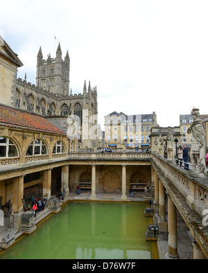 Römische Thermen und Trinkhalle in Bad Somerset England Stockfoto