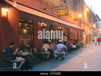 Europa Italien Emilia Romagna Ferrara Café Stockfoto