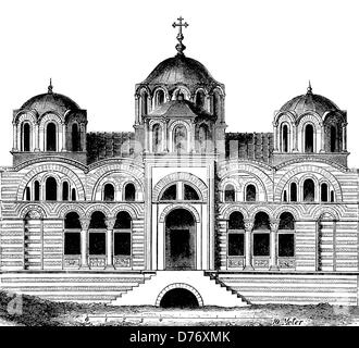 Theotos Kirche in Byzanz, Holzschnitt aus dem Jahr 1880 Stockfoto