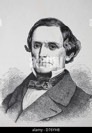 Jefferson Davis, 1808-1889, Präsident der Konföderierten Staaten von Amerika und Leiter des Südens im Bürgerkrieg, historische Stockfoto