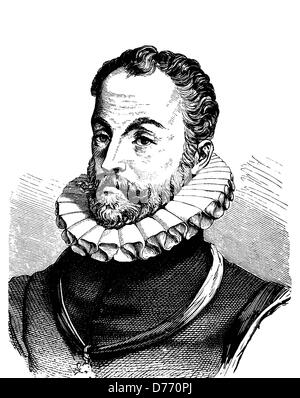 Wilhelm von Oranien-Nassau, 1533-1584, führend in der holländischen Krieg von Unabhängigkeit, historischen Holzschnitt, 1880 Stockfoto