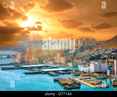 Stadtbild von Busan, Südkorea Stockfoto