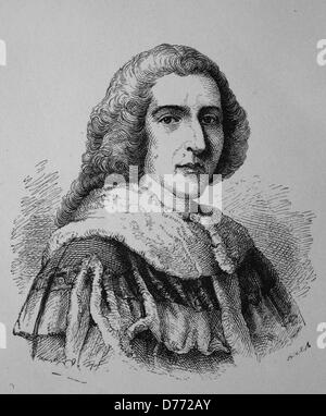 William Pitt, Earl of Chatham, 1708-1778, Premierminister von Großbritannien, historischen Holzschnitt, um 1880 Stockfoto