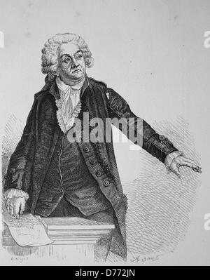 Victor Riquetti Marquis de Mirabeau, 1715-1789, Gendarmenmarkt Volkswirt, Physiokrat, Und Schriftsteller, Holzschnitt aus Dem J Stockfoto