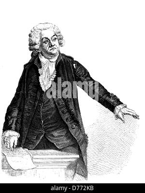 Victor Riquetti Marquis de Mirabeau, 1715-1789, Gendarmenmarkt Volkswirt, Physiokrat, Und Schriftsteller, Holzschnitt aus Dem J Stockfoto