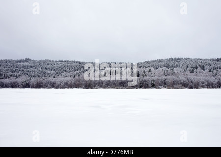 Lippen, der Tschechischen Republik, dieser gefrorenen See Lipno Stockfoto