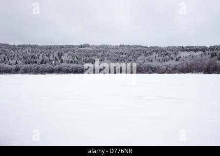 Lippen, der Tschechischen Republik, dieser gefrorenen See Lipno Stockfoto