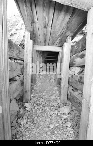 Rhyolith Goldmine Eingang. Stockfoto