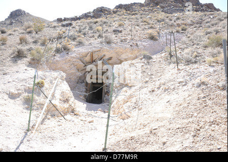 Rhyolith Goldmine Eingang. Stockfoto