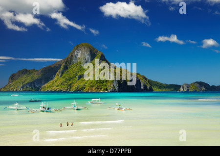 El Nido Bay und Cadlao Island, Palawan, Philippinen Stockfoto