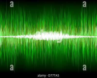 Oszillierende Schallwellen leuchten Licht Stockfoto