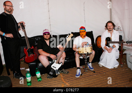 Morviscous Lounge On The Farm Festival, statt auf Merton Bauernhof - Tag3 - hinter den Kulissen Canterbury, England - 10.07.11 Stockfoto