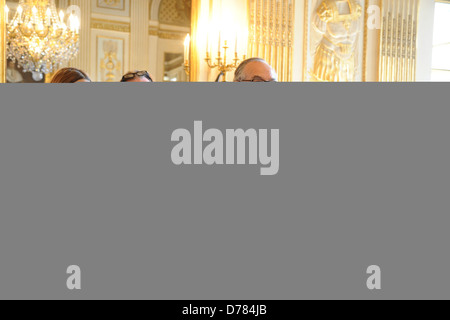 Raphaelle Lannadere L ', Gerard Depardieu, Frédéric Mitterrand und Marie Paule Belle bei Barbara Awards statt, bei der Stockfoto