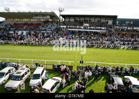 Beverley Racecourse - Pferd Rennen treffen, East Yorkshire, UK Stockfoto