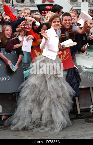 Emma Watson "Harry Potter und die Heiligtümer des Todes - Teil 2: Weltpremiere - Ankünfte London, England - 07.07.11 Stockfoto