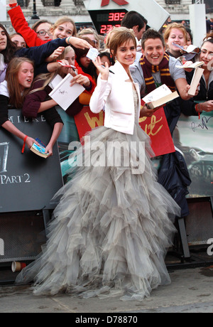 Emma Watson "Harry Potter und die Heiligtümer des Todes - Teil 2: Weltpremiere - Ankünfte London, England - 07.07.11 Stockfoto