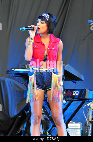 Parade führt im Konzert in Alton Towers Staffordshire, England - 06.07.11 Stockfoto